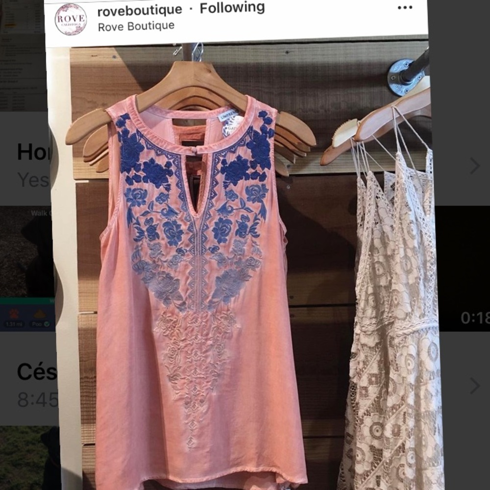 ombré embroidered boho top / NWOT tank